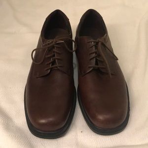 Rock port shoes with laces dark brown